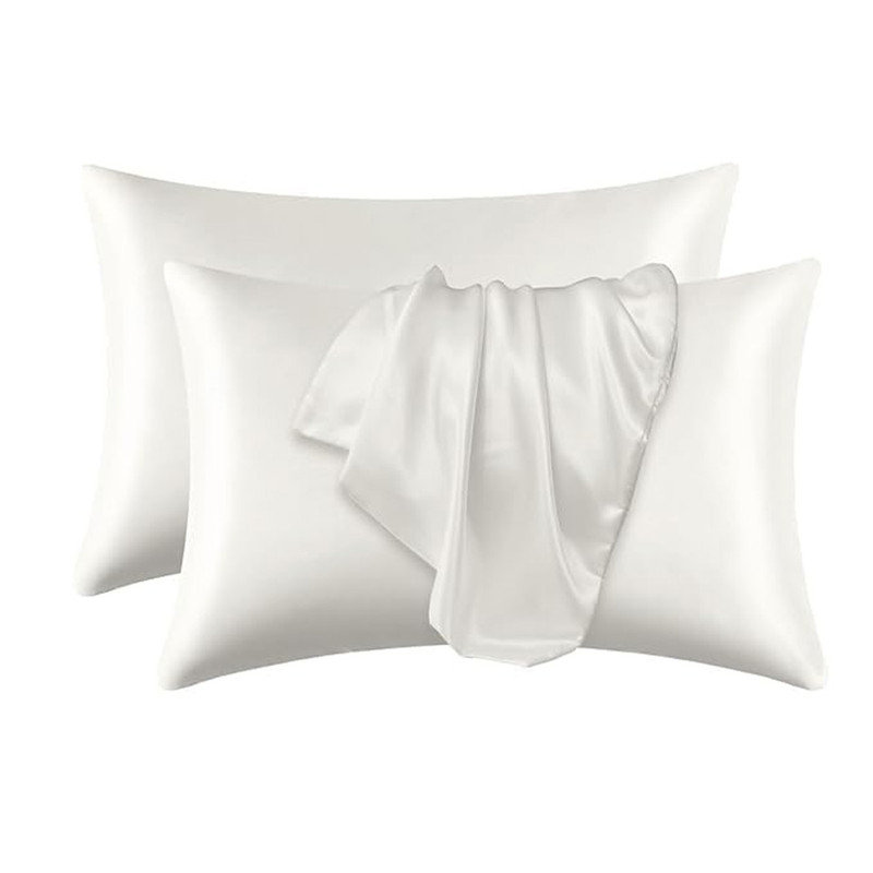 Satin Pillowcases for Skin and Hair, Set of 2, Satin Pillow Cases with Envelope Closure, Soft Breathable Smooth Cooling Pillow Covers for Gifts, 19*29 Inches