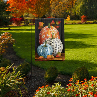 Élégant drapeau de jardin citrouilles
