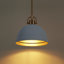Suspension lumineuse à abat-jour en forme de dôme de 9,1 po de largeur-1082012877