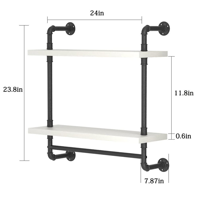 Porte-serviettes mural, Blanc