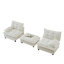 Canapé modulaire en L de 77 po avec repose-pieds, assise profonde en chenille et coussins en treillis confortables pour des espaces de vie polyvalents-545118361