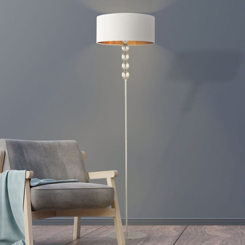Kumagai 166cm Traditional Floor Lamp, White, White