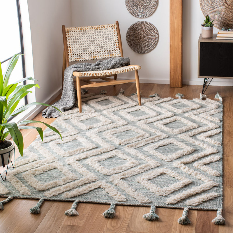 Tapis en laine touffeté à la main Alimatou, Rectangle 9 pi x 12 pi