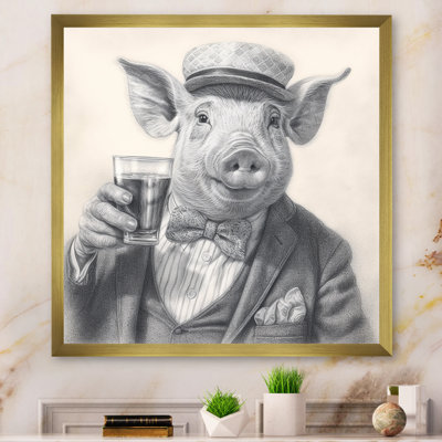 " Pig Having A Drink II "