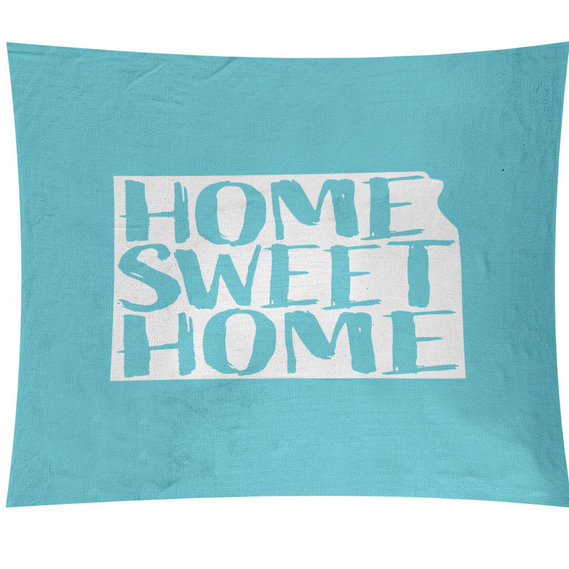 Tapisserie murale kansas doux pour la maison, H 27,5 po x l 37,5 po, Bleu sarcelle