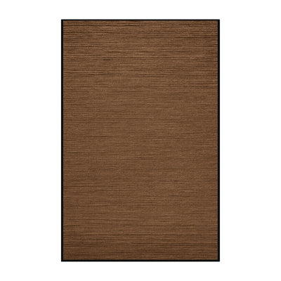 Machine Washable Solid Brown Area Rug