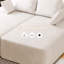 Chaise longue modulaire à compression double 78 po rembourrée en velours désossé avec coussins, sans assemblage requis-416410702
