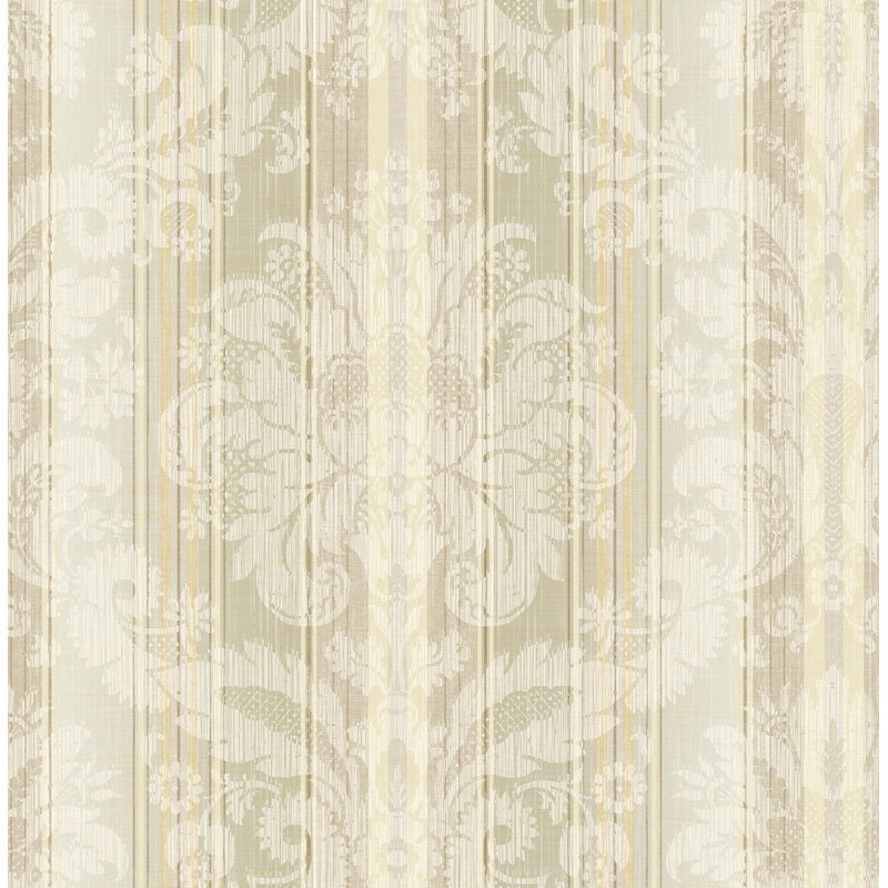  Papier peint à motif damassé non rayé Okoro Designs Beige, Beige