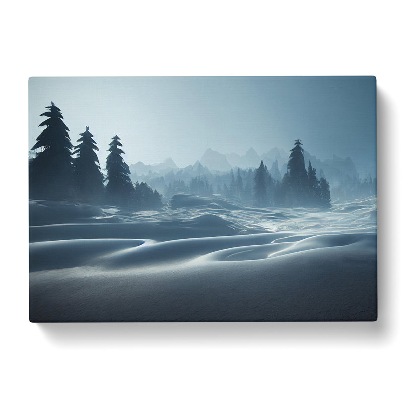 Magnificent Winter Mountains - Wrapped Canvas