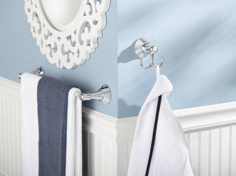 Porte-serviettes Mural Ashville 18", Chrome