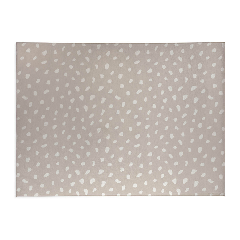 Tapis de cuisine antidérapant Paint Drop, Rectangle 5 pi x 7 pi, Taupe