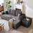 Compression U-Shape Right Sectional Couch (Gray)-2040979201