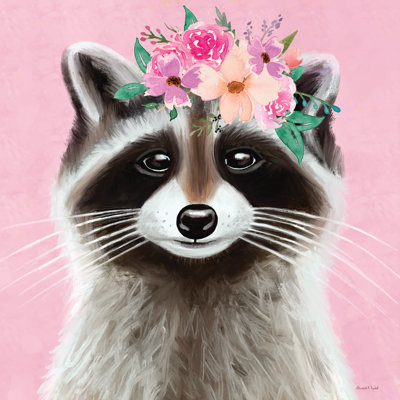 Floral Raccoon by Elizabeth Tyndall