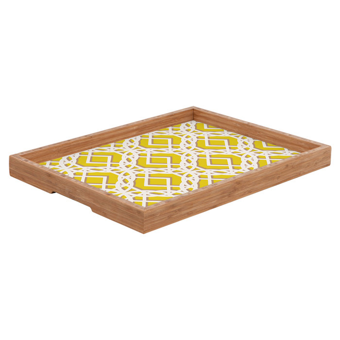 Plateau de service diamants bambou