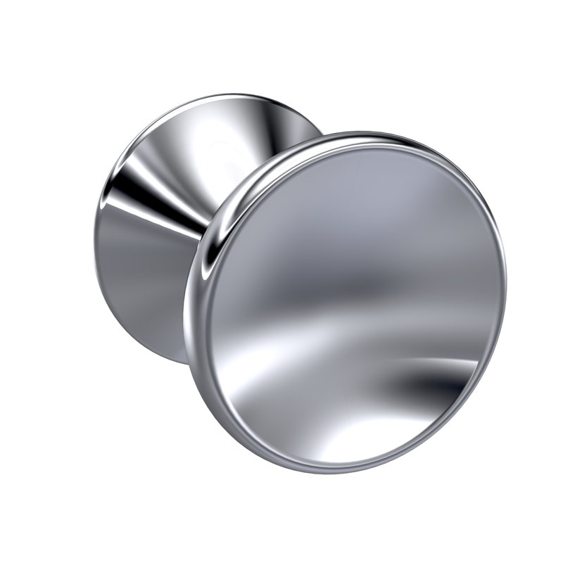 Indented Round Knob Handle, Chrome