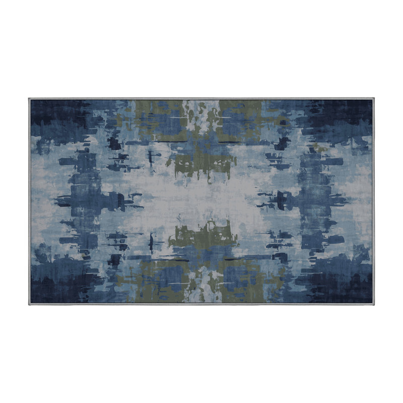 Tapis gris lavable à la machine, Rectangle de 2 pi x 3 pi