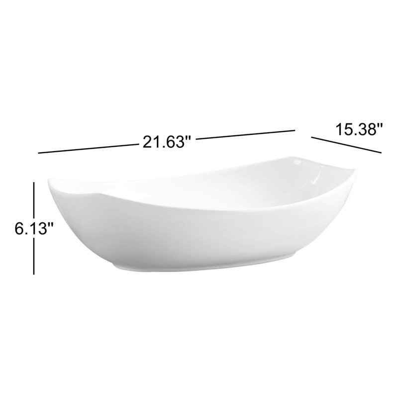 Vitreous China Oval Vessel Bathroom Sink, Black