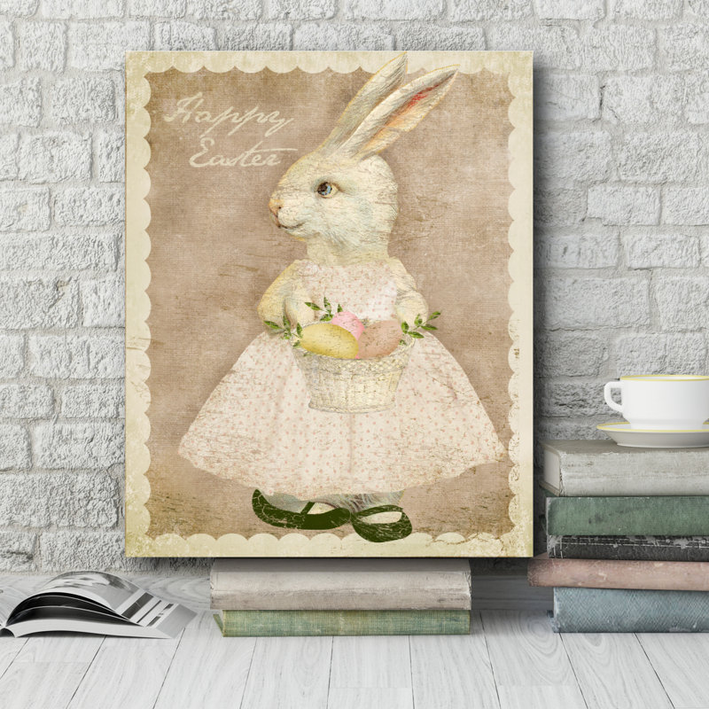 « baby lapin », reproduction d’impression sur toile tendue