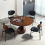 Table de salle à manger en bois massif de frêne massif et bois manufacturé brun-107829145