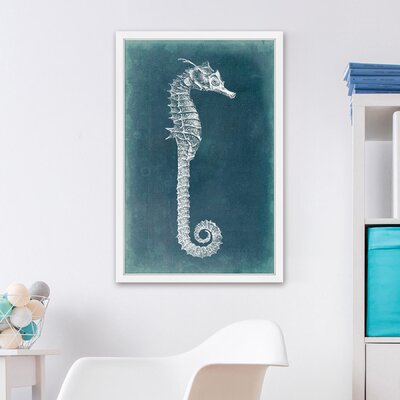 Azure Seahorse II' Framed Painting Print -  Marmont Hill, MH-WAG-247-NWFP-36