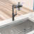 360 Pull - Down Kitchen Faucet In Gunmetal Stainless Steel, 4 Spray Settings For Filling Large Pans, Splash Technology, Ceramic Cartridge, All Accessories, 1.57 Inches Spout Width Steel Faucet,-74374264