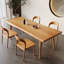 Brown Rectangular Solid Wood Dining Table-1180465130