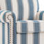 Upholstered Cotton Blend and Herringbone Armchair-1763927364