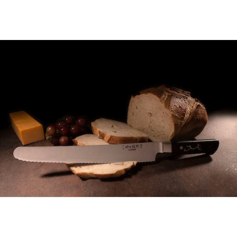 I.O. SHEN Master Grade Long Serrated Bread Knife for Homemade Bread, Kitchen Knife -10" / 250 mm