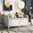 Linen Upholstered Storage Bench-2036836948