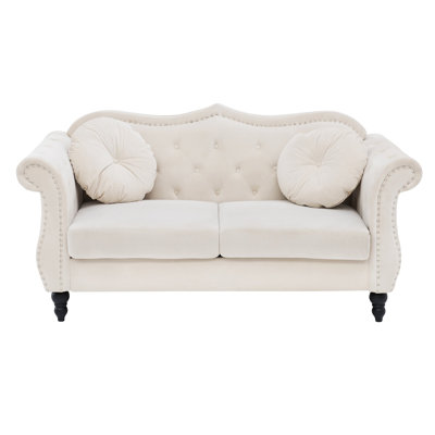 2 Seater Velvet Loveseat