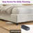 Twin Size Modern Upholstered Bed Frame with Vertical Corduroy Headboard,Cream-1470975467-1470975464