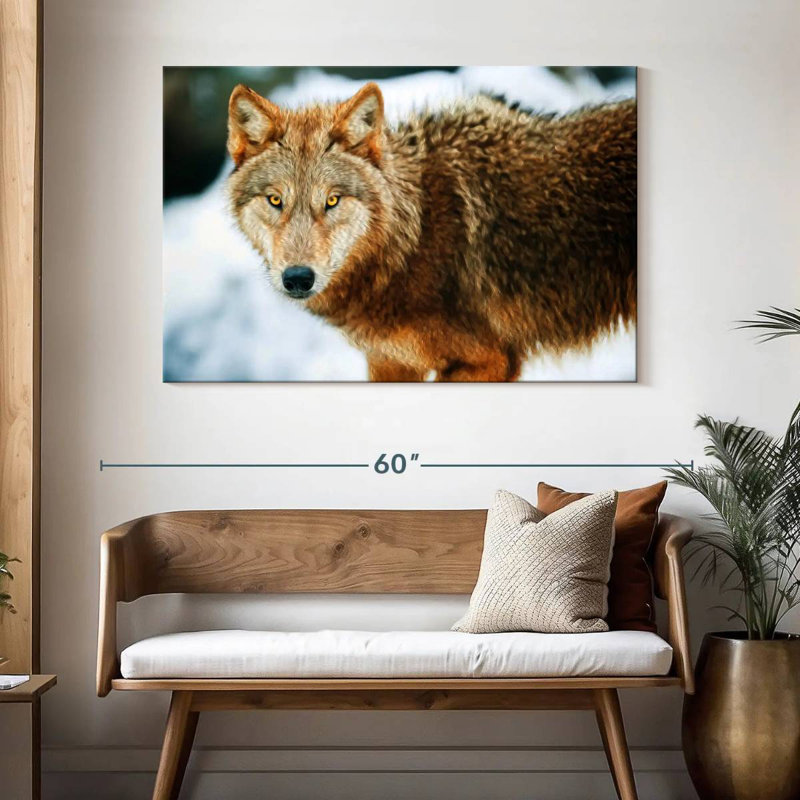 Brampt Brown Wolf, 32" H x 48" W