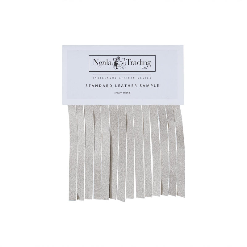 Small Leather Fringe Chandelier w/ Crown, Cream