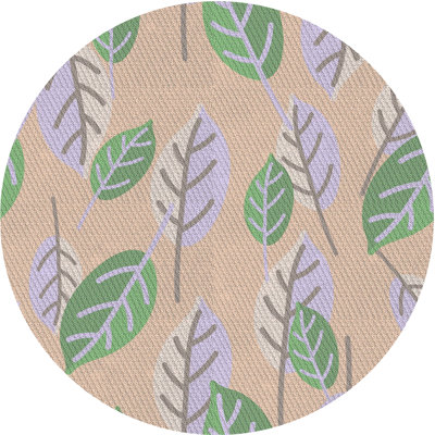 Tapis vert/mauve à motifs