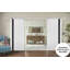 Porte de grange double robuste avec | Planum 0040 noir mat avec verre blanc | Ensemble de 13 cintres lourds pour rail | Portes intérieures à panneau plein - Rail argenté-110334426-110334433