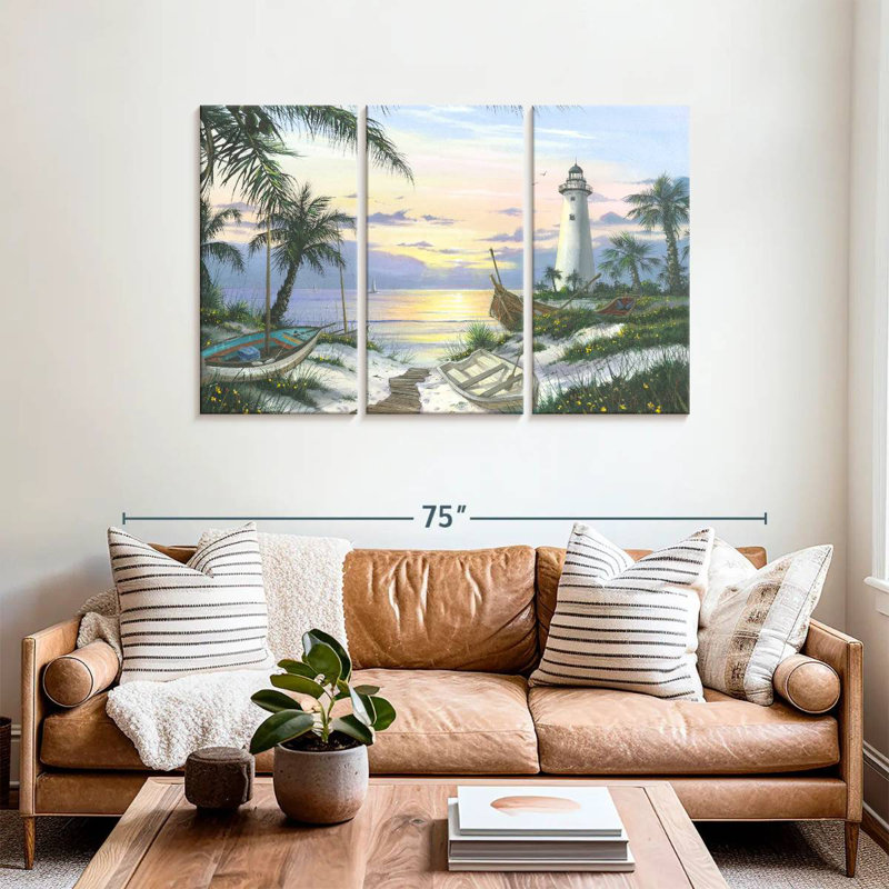 Gillard Lighthouse Landing Final, 36" H x 57" W