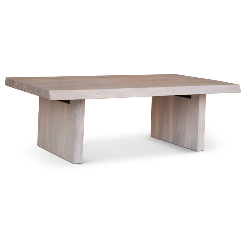 Colin Kentley Solid Wood Sled Coffee Table, White Wash