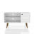 Liberty 43" Mid-Century Modern 3-Shelf TV Stand for TVs up to 43" in White-1799682130
