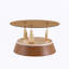 Ensemble de tables basses gigognes. Ensemble gigogne en verre trempé transparent.-132150295