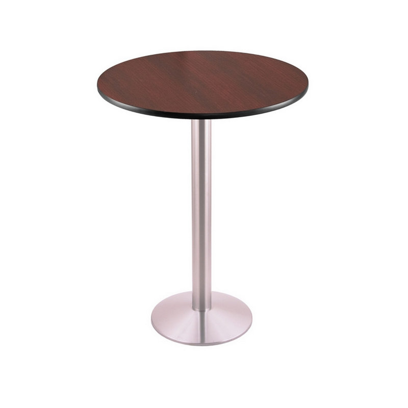 Table piédestal, Inoxydable, L 30 po x L 30 po, Hauteur de comptoir (hauteur de 36 po)