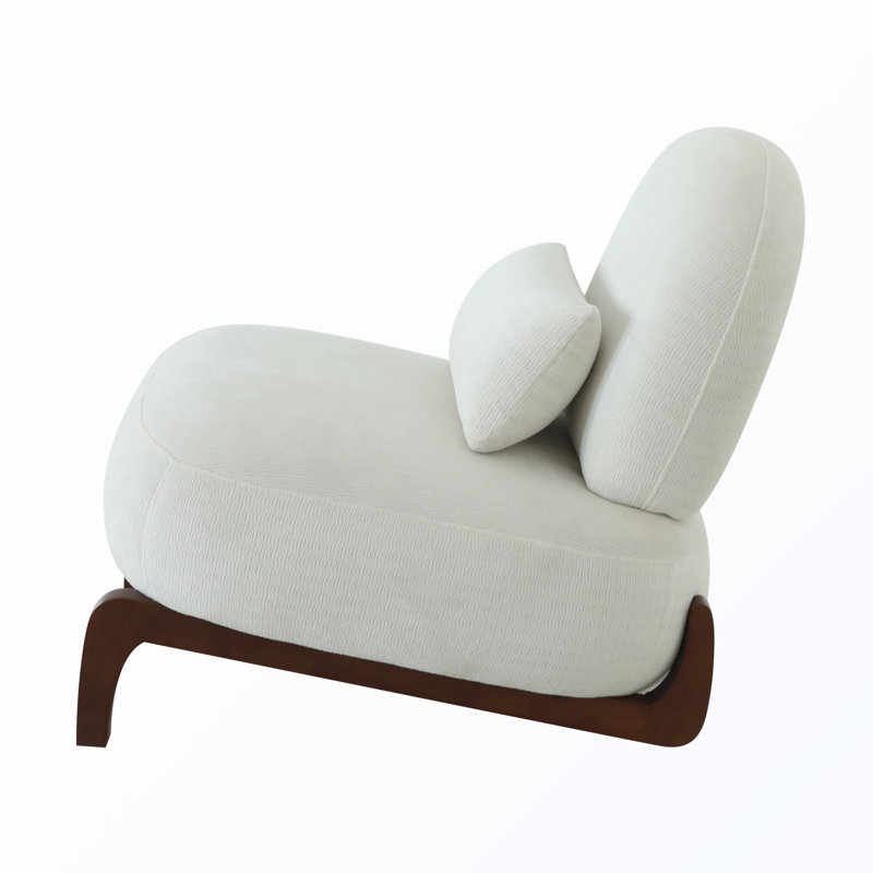 Chaise d'appoint rembourrée avec (ensemble de 2), White