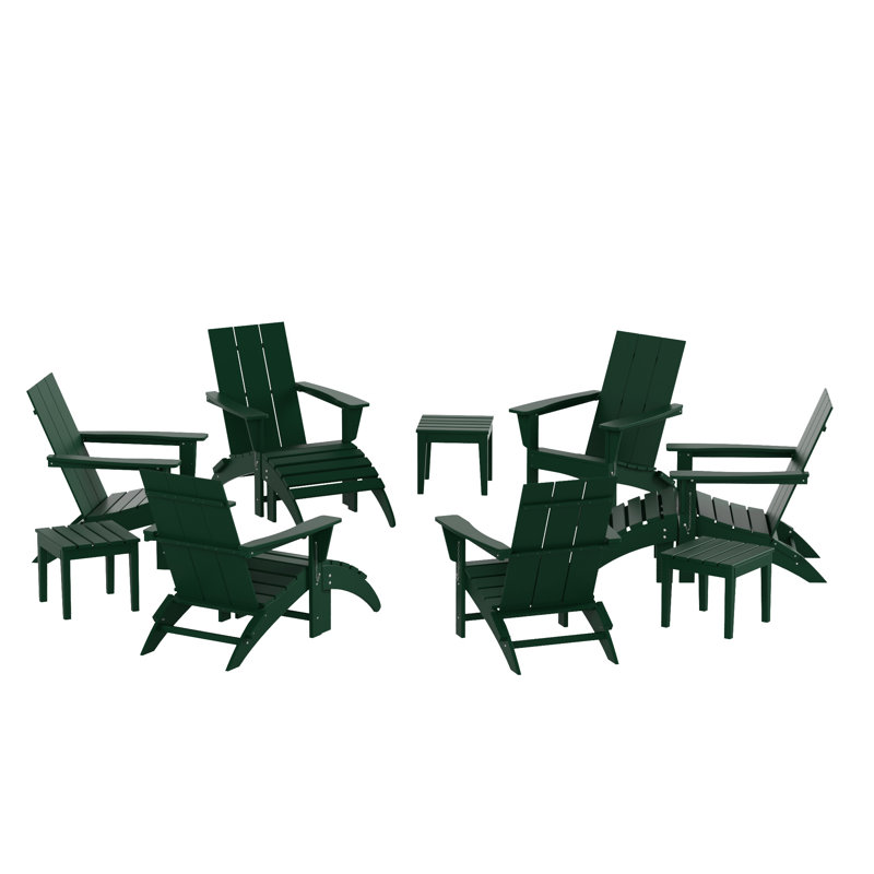 Joubert 6 - Person Patio Conversation Set, Dark Green