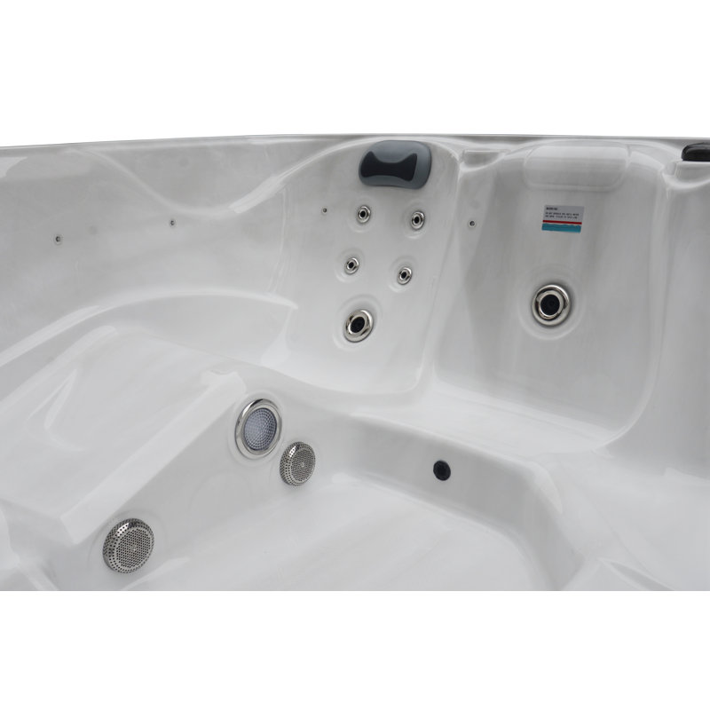 Spa carré en acrylique avec ozonateur Luxuria Spas 6 - 28 personnes, Opale minuit, Moka
