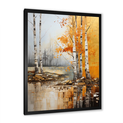 «Dalaine Birch Woods Autumn Tapisserie VI», reproduction sur toile