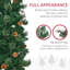 Arbre de Noël artificiel 7,5 pi, aiguilles de pin fines avec branches réalistes, pommes de pin, base en métal, vert