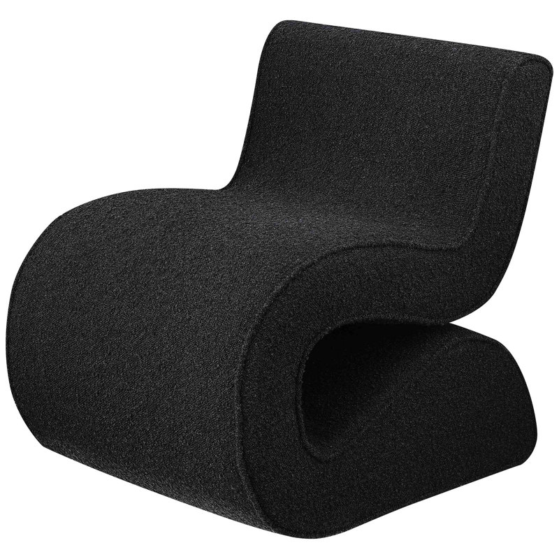 Chaise courbée Austin, Gris anthracite
