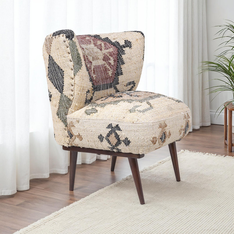  Chaise d'appoint en sherpa blanc