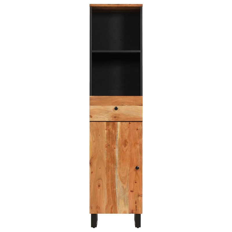Leyhill Freestanding Linen Cabinet, Acacia Brown
