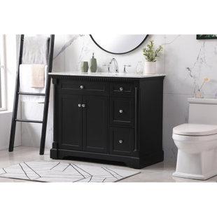 Clarence 42'' Single Bathroom Vanity with Marble Top