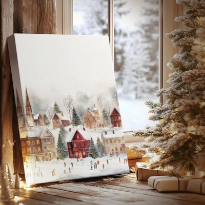 Frostlit Evergreen Green-Premium Gallery Wrapped Canvas